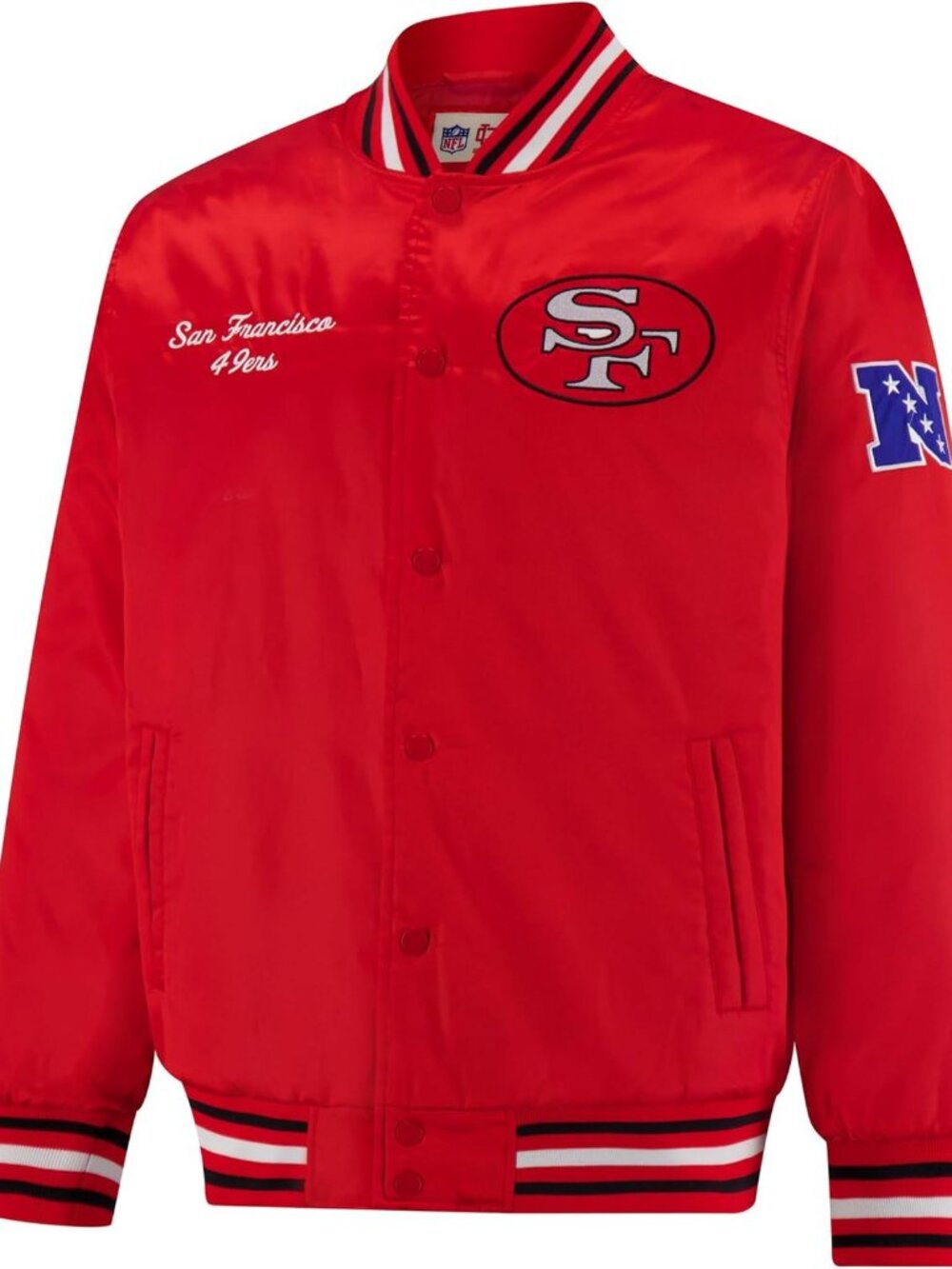🏈Free Shipping! 🏈 NWT Men's Ultra Game SF49ers Satin Varsity Jacket XL